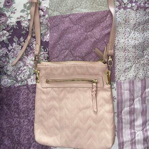 Pink and Gold Small Messenger Bag